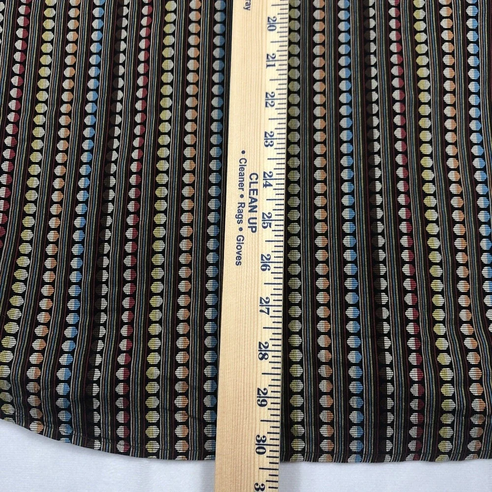 Visconti Black Shirt Mens MED Striped Multicolor Button Up Long Sleeve Geometric
